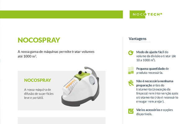 Biodesinfecção ambiental tecnologia francesa Nocospray