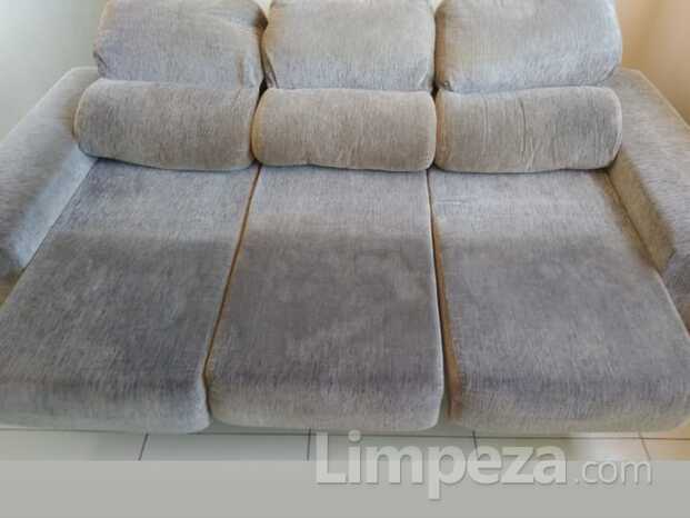 Sofa antes da visita da Lider Clean