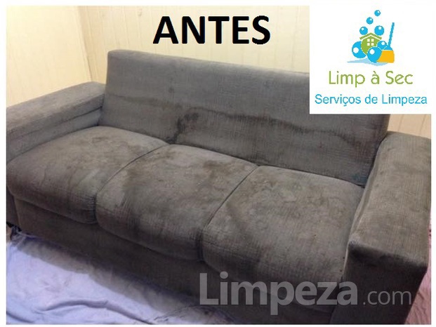 Sofá antes da limpeza