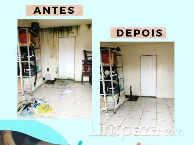 Antes e Depois - Remoção de Mofo de Parede