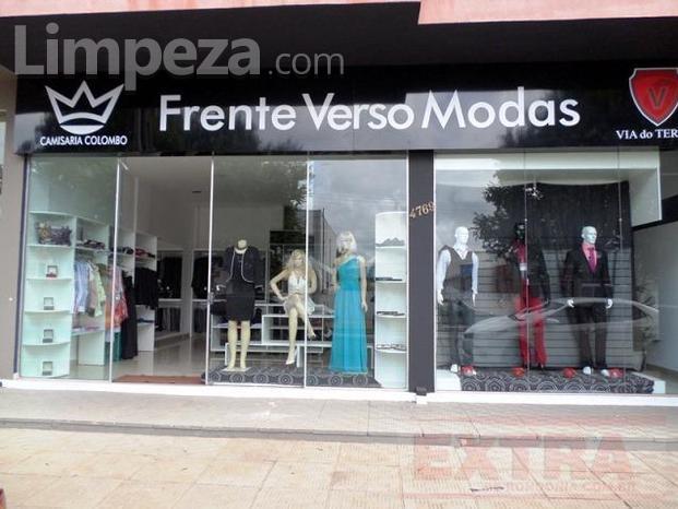 Limpeza de vitrines