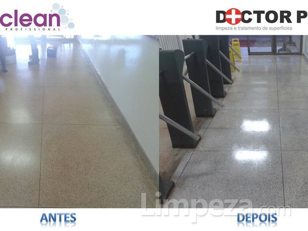 Tratamento em piso de granilite