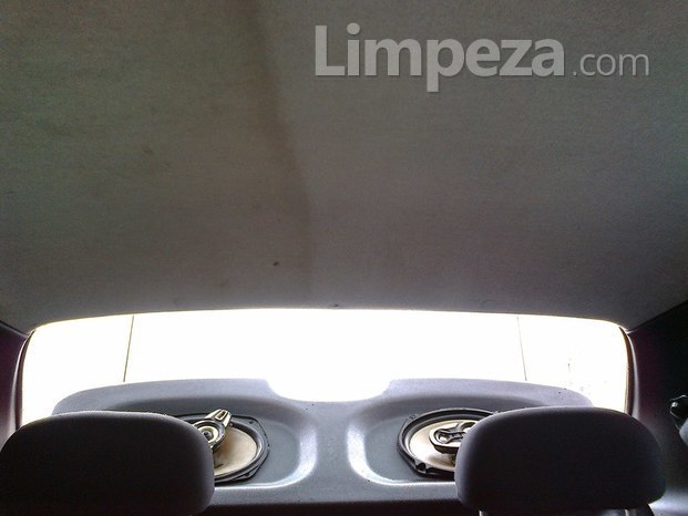 Limpeza de teto de automóvel