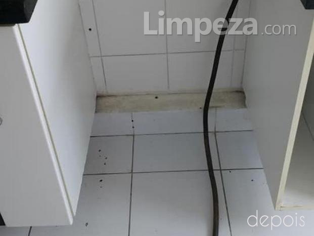 Depois de limpeza de área de serviço