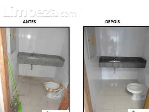 Limpeza pós-obra em banheiro