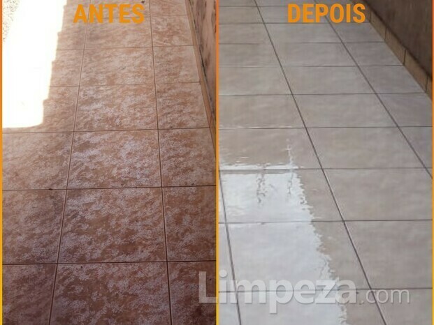 Antes e Depois piso cerâmico.